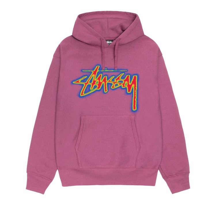 

Худи Stussy Thermal Stock Hoodie, розовый