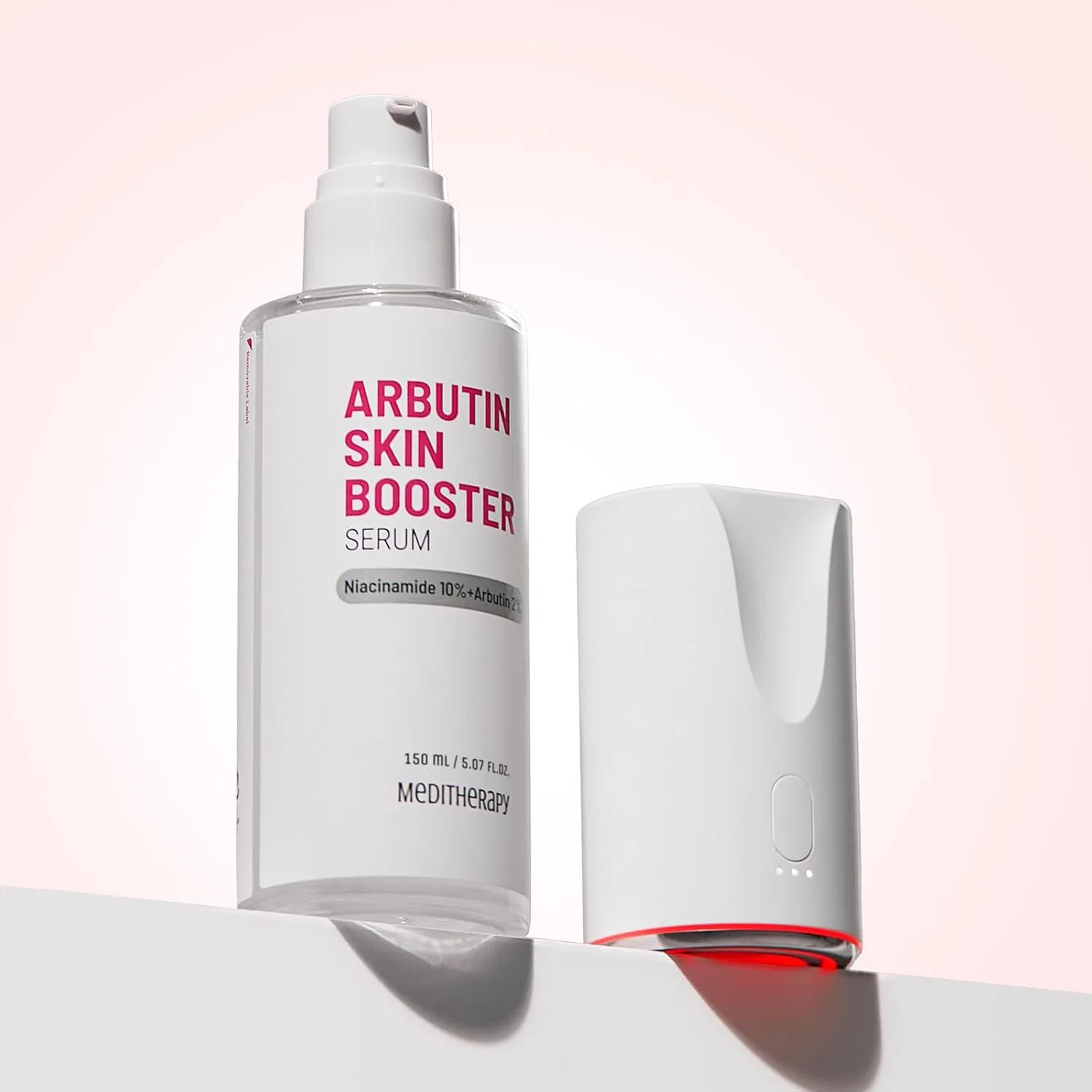 Набор сыворотка и бустер MEDITHERAPY Albutin Skin Booster Serum & Device Set с ниацинамидом и арбутином, 150 мл — фото 2
