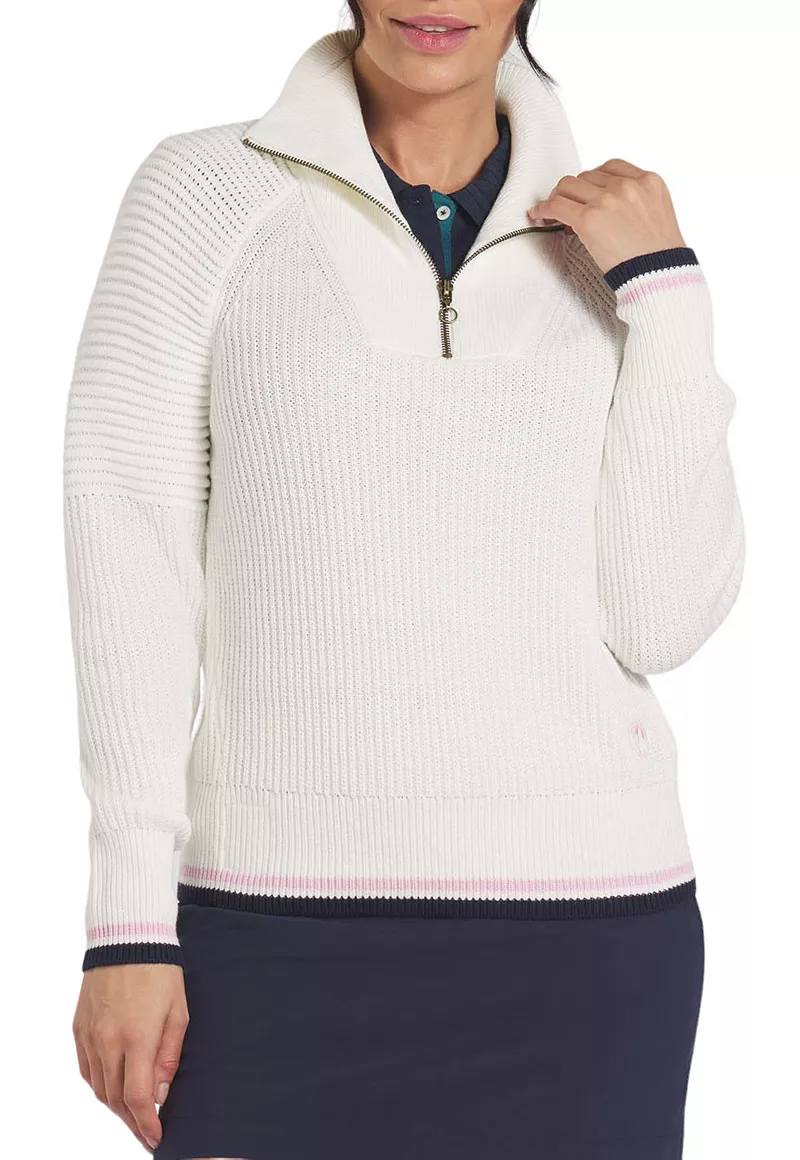 

Женский свитер для гольфа с молнией 1/4 Puma AP, цвет Warm White