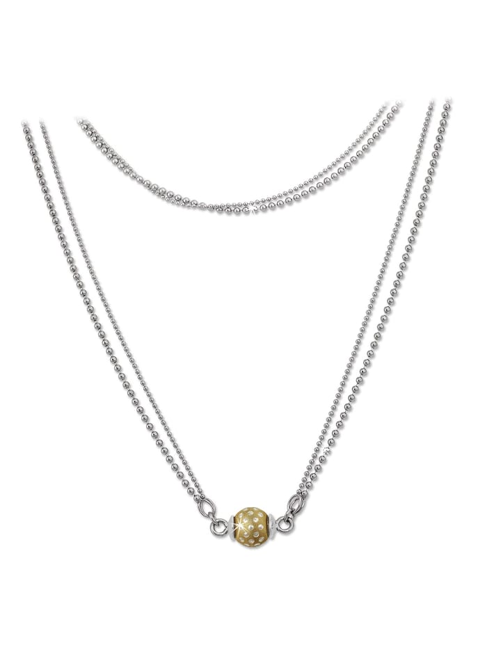 

SilberDream Женское колье SilverDream из серебра 925 пробы с золотым покрытием (333 проба желтого золота), подвеска в виде шарика, приблизительно 45 см