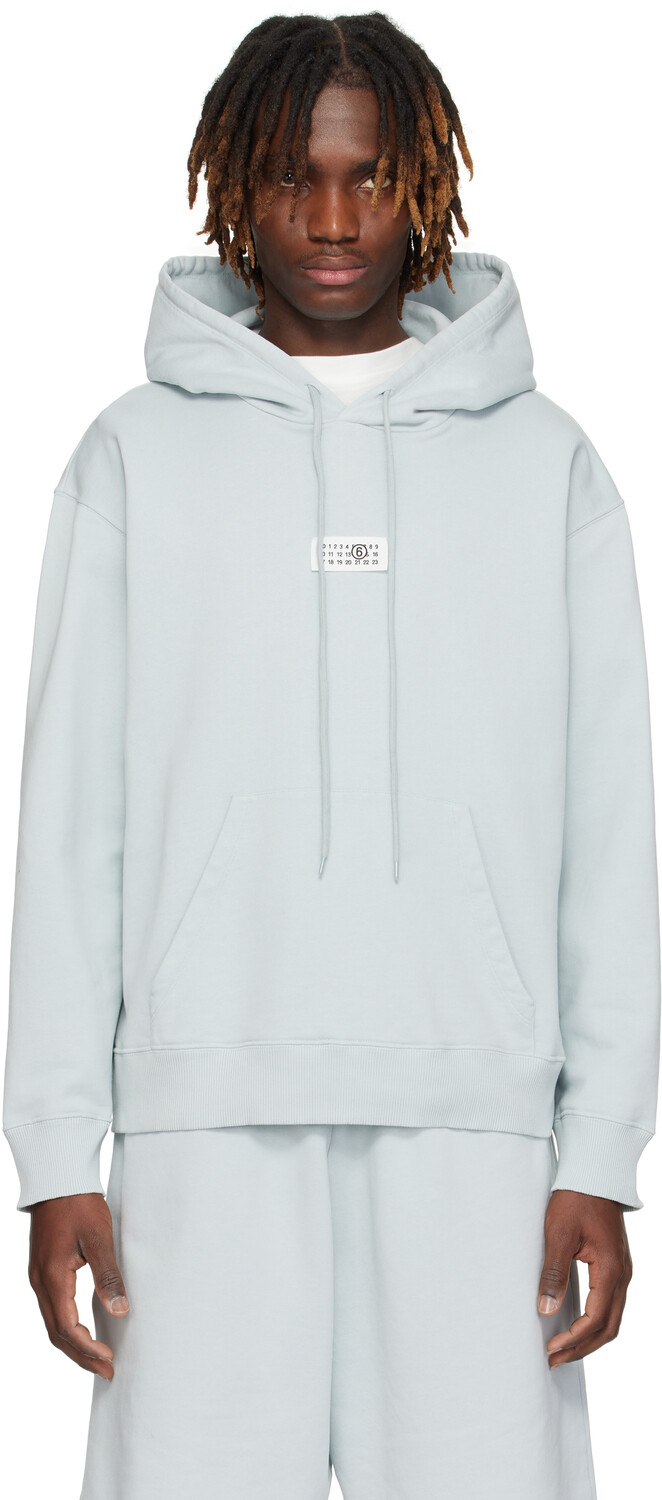 

Синяя толстовка из нечесаного хлопка MM6 Maison Margiela