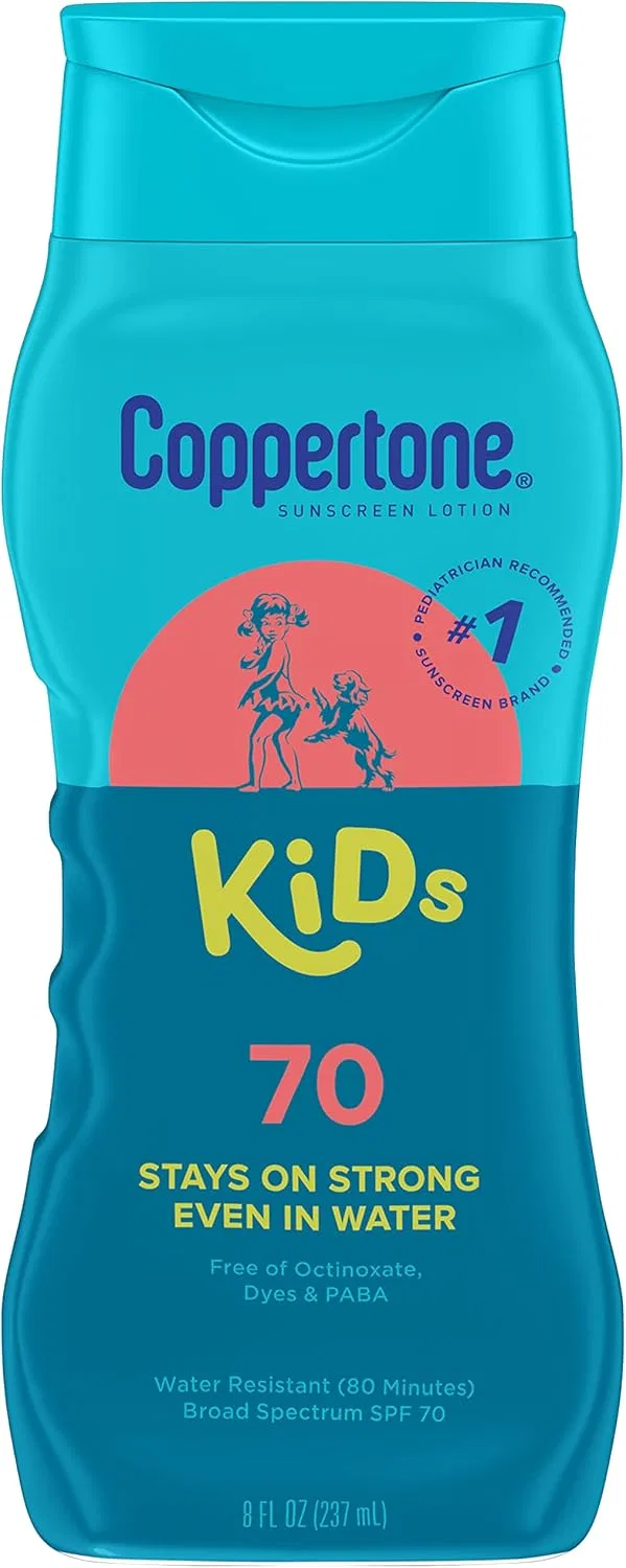 Солнцезащитный лосьон для детей Coppertone SPF 70 8 oz синий