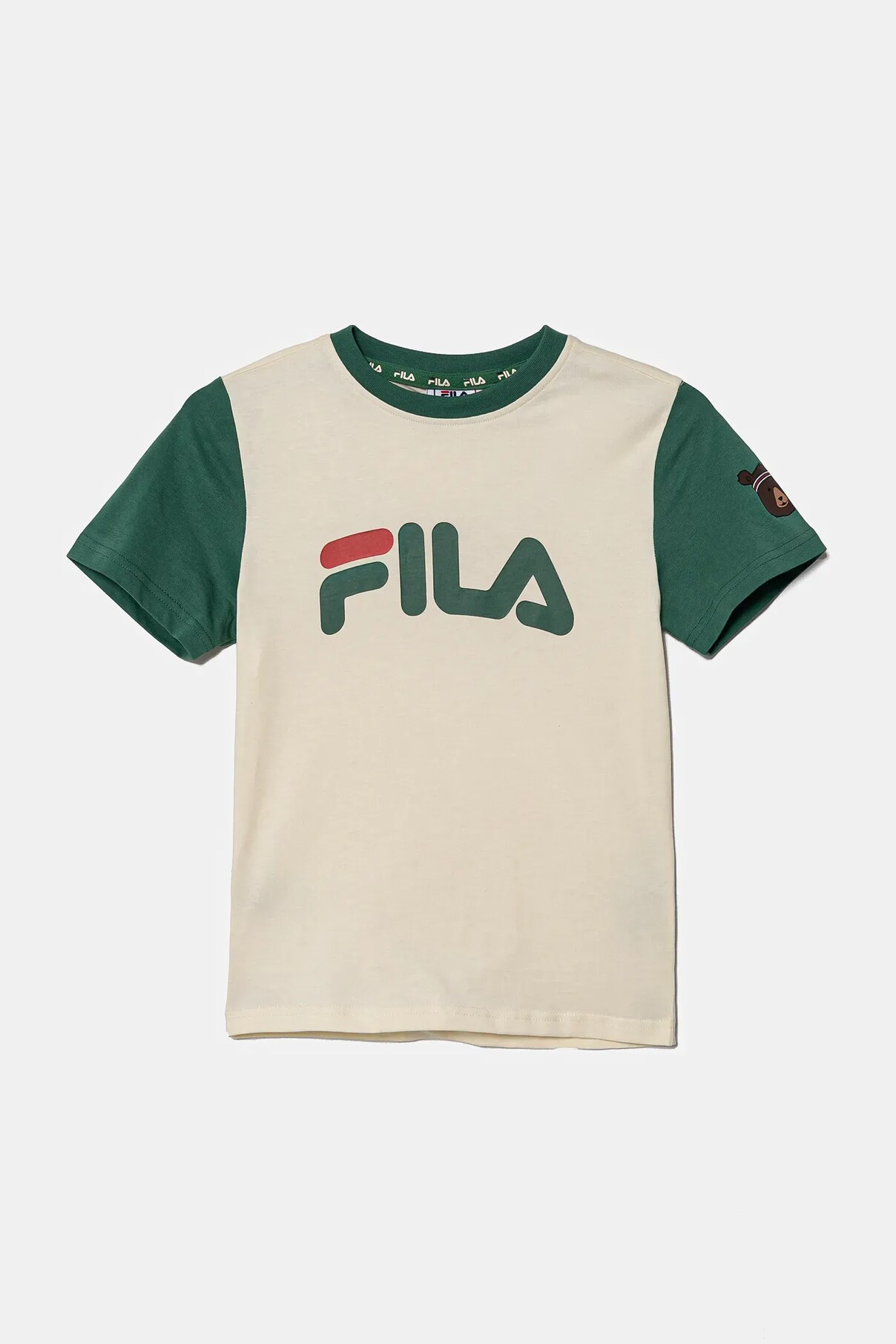 

Детская хлопковая футболка LUBAN Fila, бежевый