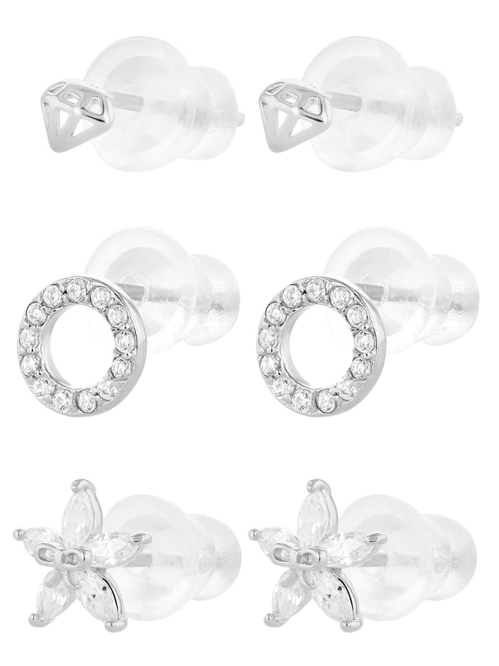 

Adeliás Женские серьги - серьги-гвоздики из серебра 925 пробы с кубическим цирконием в серебряной оправе