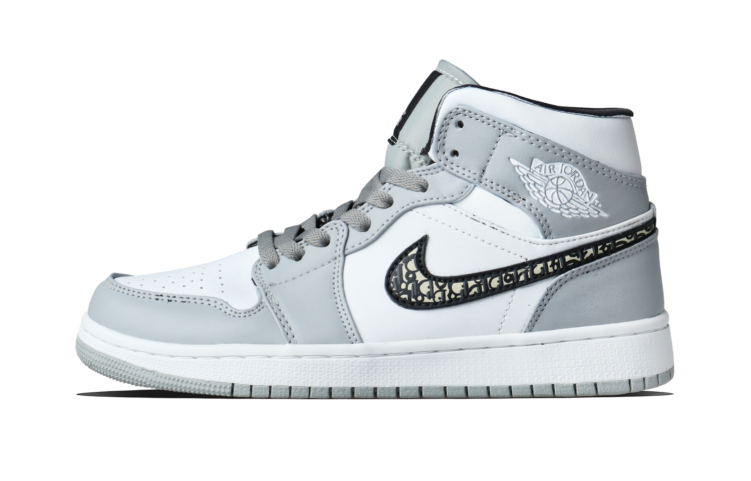 

Jordan Кроссовки Air 1 Subtle Texture Luxury Collection, износостойкие, средней высоты, винтажные, баскетбольные, унисекс, серый