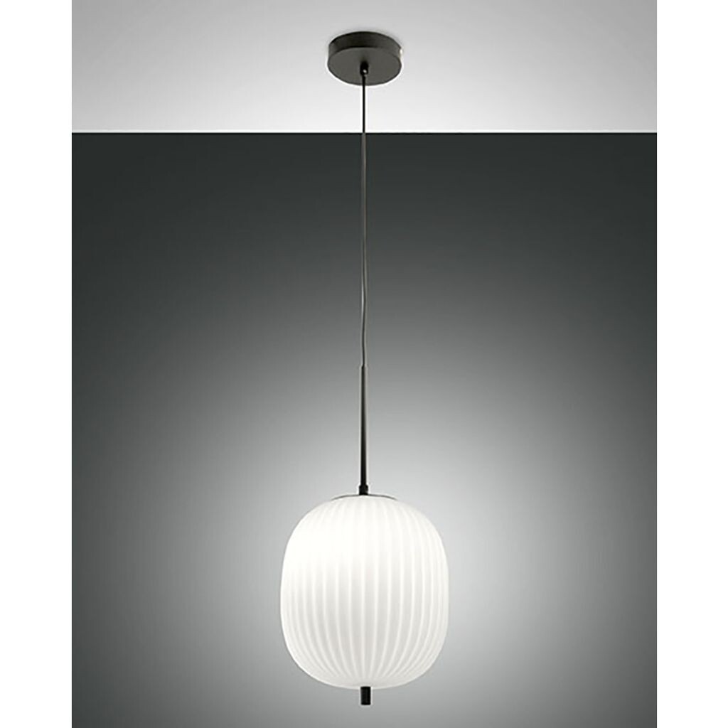 

Подвесной светильник Fabas Luce Domizia из дутого стекла Ø 25см, черный