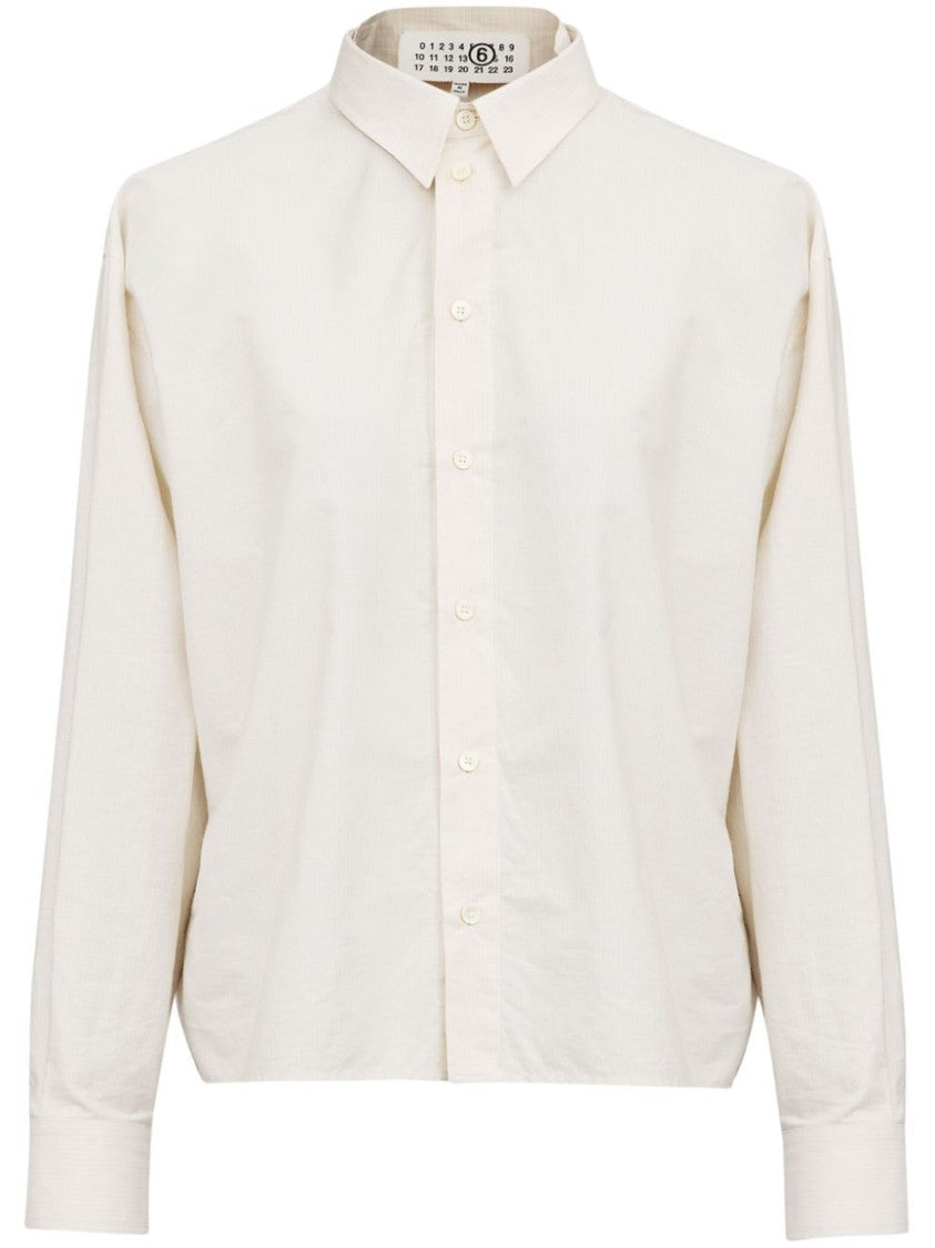

Многослойная хлопковая рубашка Mm6 By Maison Margiela, белый