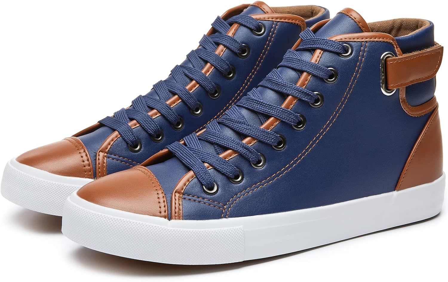 

Мужские белые высокие кеды yageyan для повседневной носки, черные модные туфли из искусственной кожи для мужчин