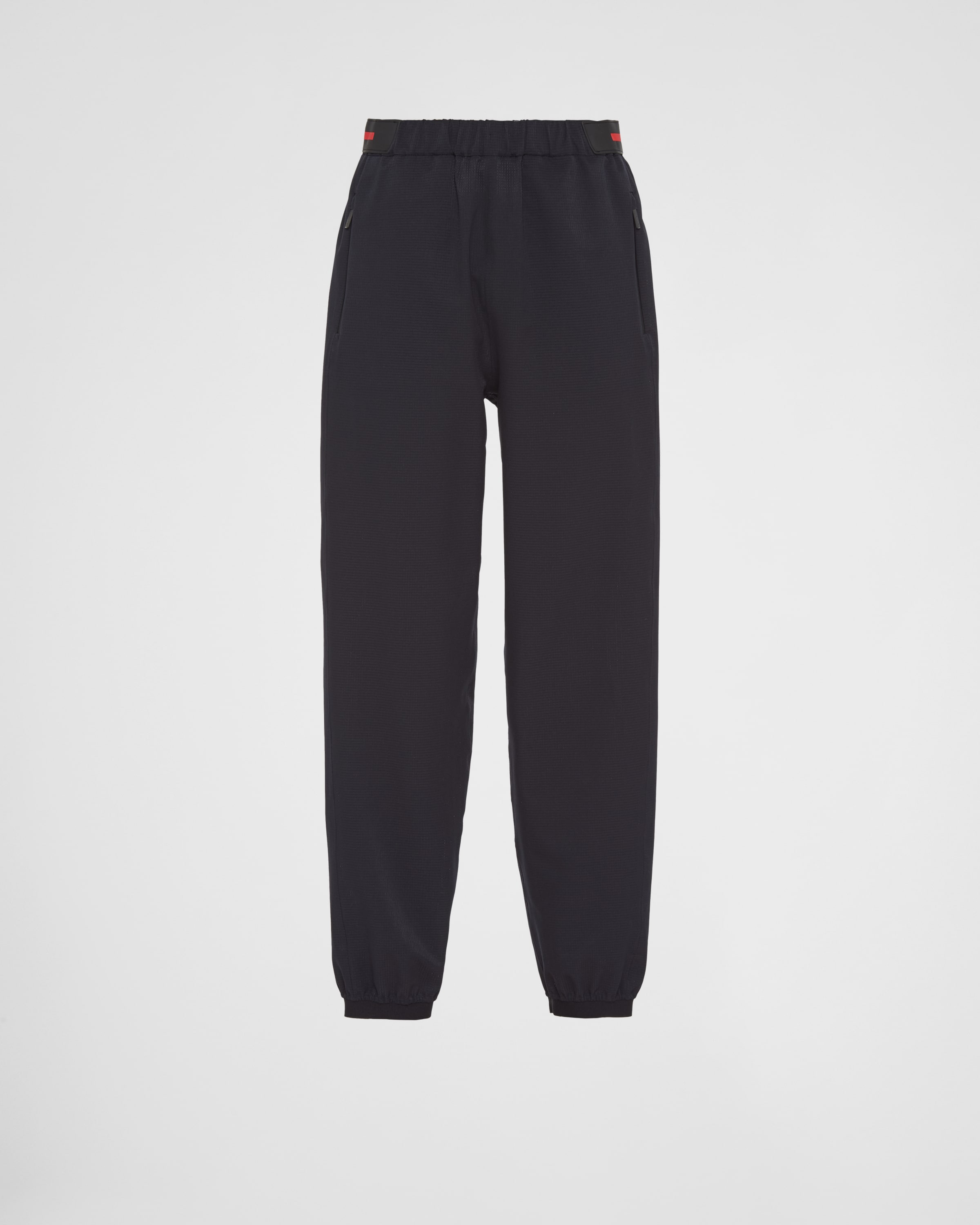 

Широкие брюки из легкой би-стрейчевой ткани Prada, черный