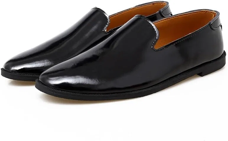 Лоферы кожаные PU, без бренда, Black SayfuR