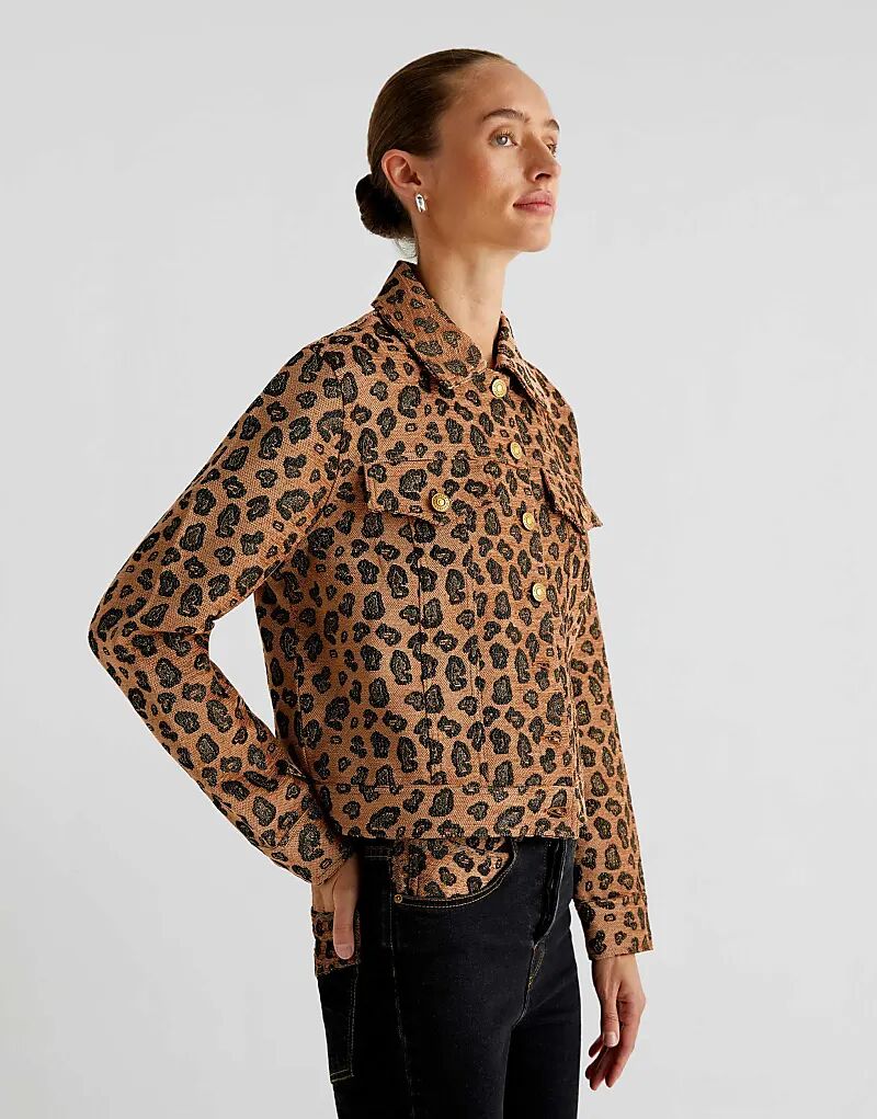 

Scalpers – Trize – Куртка коричневого цвета с леопардовым принтом, Коричневый, Scalpers – Trize – Куртка коричневого цвета с леопардовым принтом