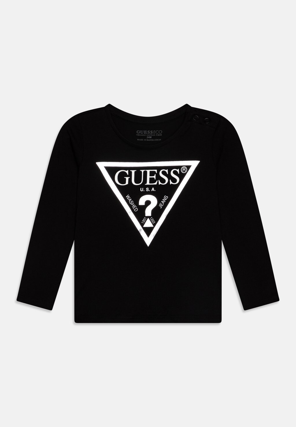 

Футболка с длинными рукавами Toddler Core Guess, цвет jet black