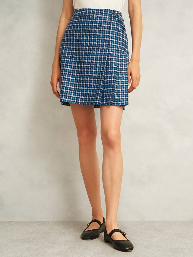 

Юбка-килт Molly Check из чистой шерсти Hobbs, Blue/Multi