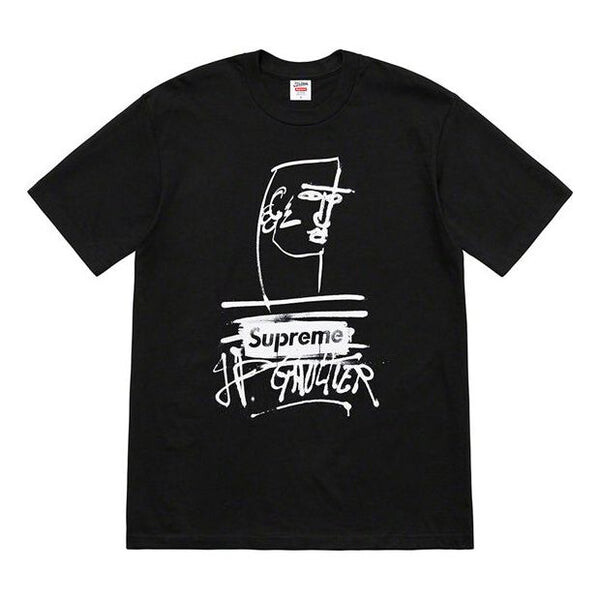 

Футболка ss19 x jean paul gaultier black tee Supreme, черный