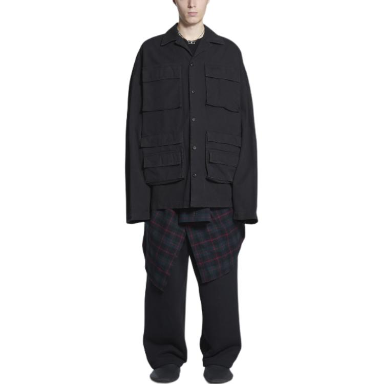 

Balenciaga Рубашка мужская Black Lapel Moderate Others