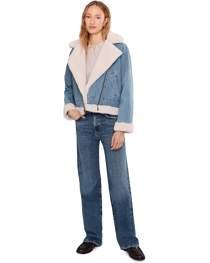 Женская джинсовая косуха Levi's с подкладкой из шерпы, Medium Wash — фото 2