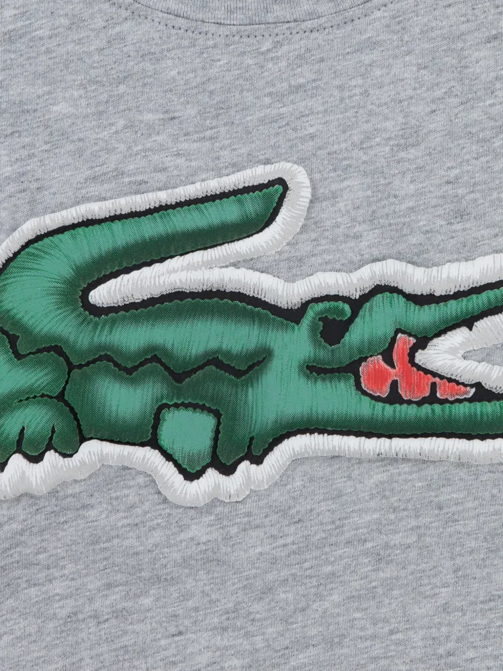 Футболка с аппликацией логотипа Lacoste Kids, серый — фото 4