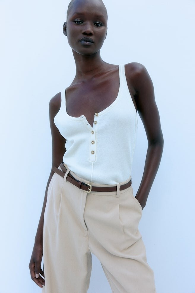 

Широкие брюки карго H&M, бежевый