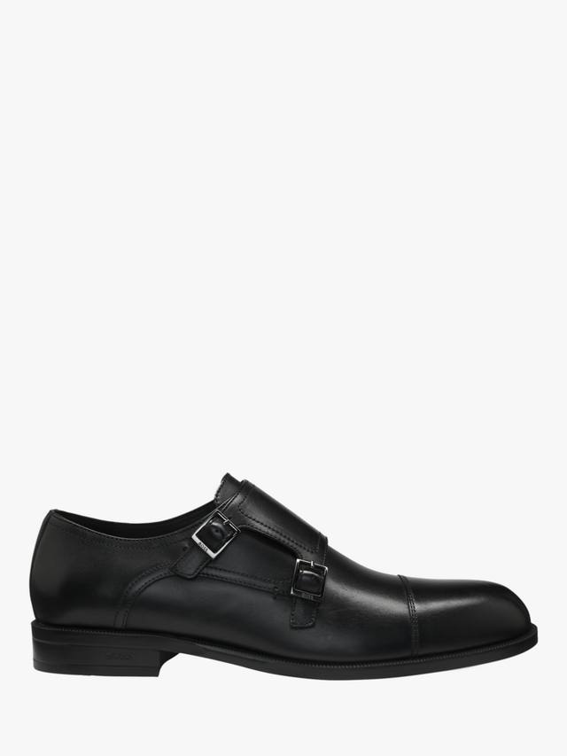 

Кожаные монашеские туфли с двойным ремешком HUGO BOSS, черный