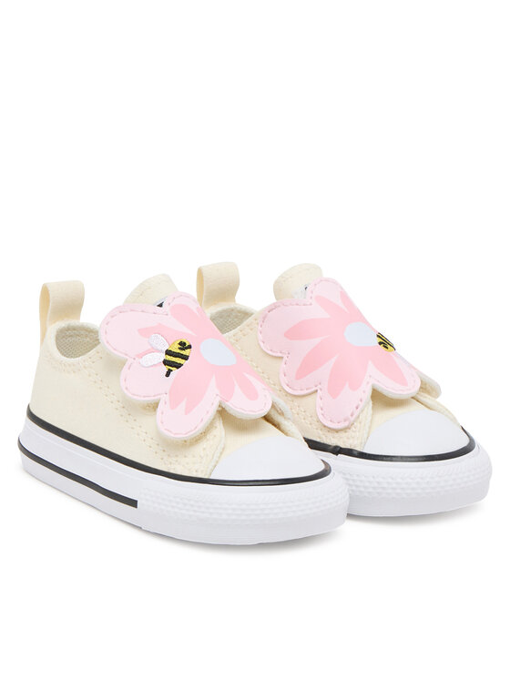 Тканевые кроссовки Chuck Taylor All Star One Strap Embroidered Floral Easy On A13452C Converse, экрю — фото 2