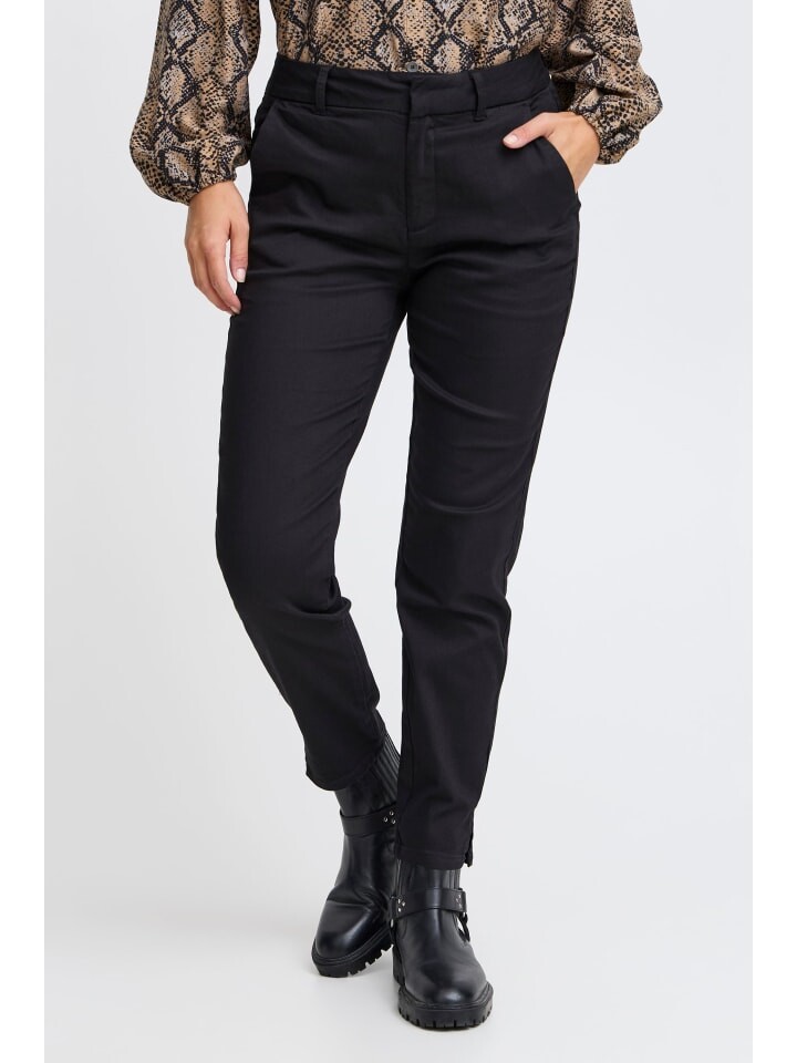 

Тканевые брюки PULZ Jeans Chinohose, черный