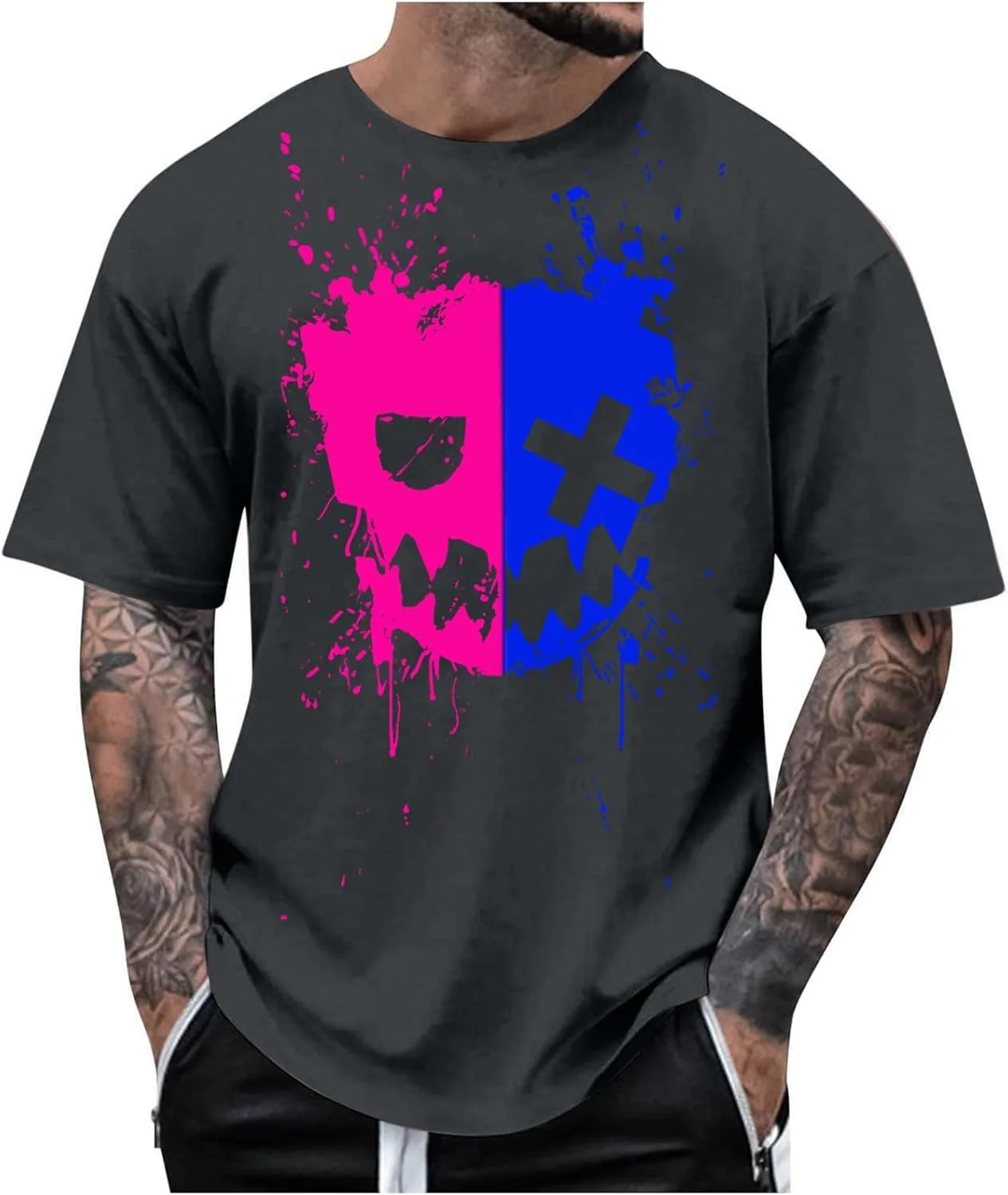 

Мужская футболка Oversized с принтом Spooky Skull