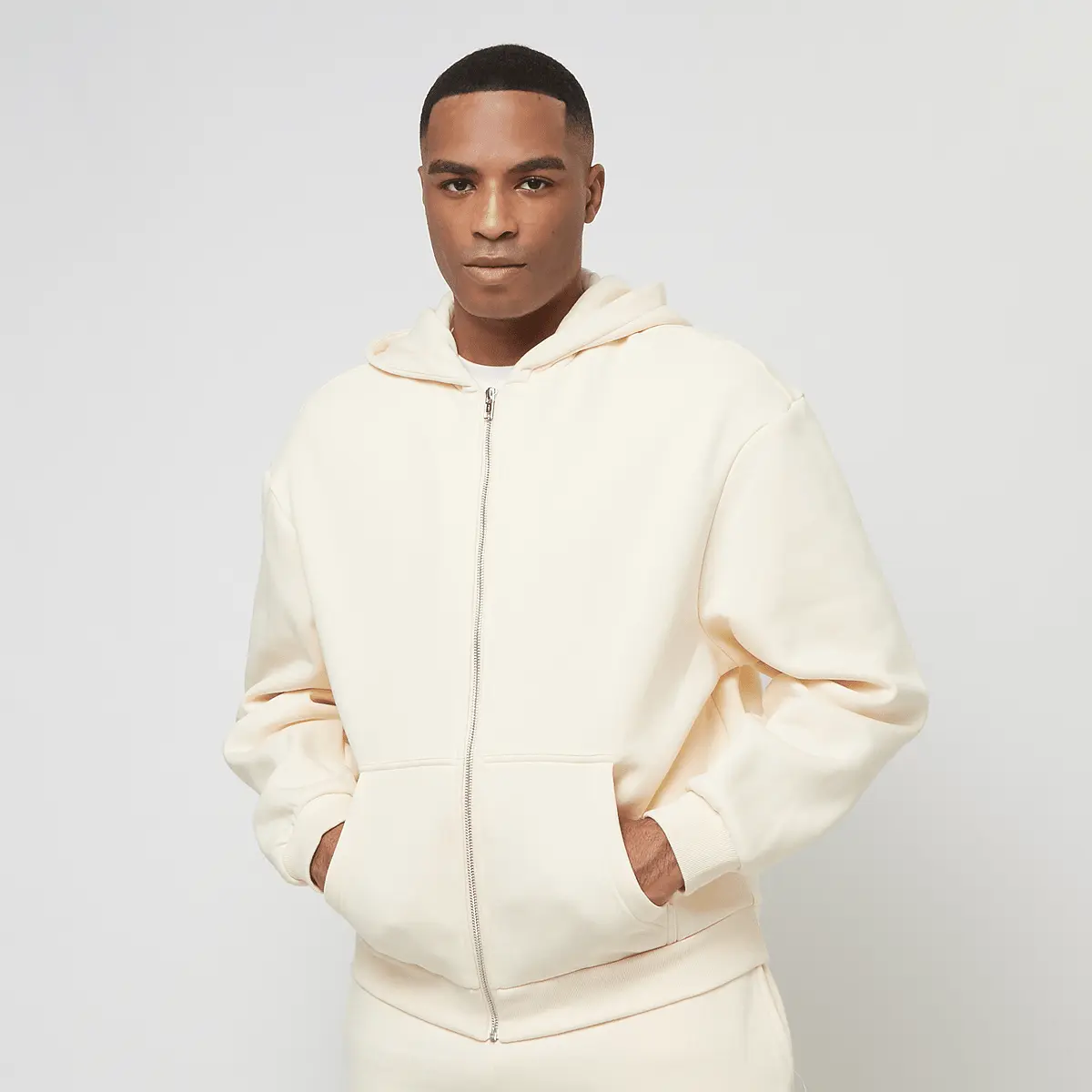 

Толстовка Urban Classics Fluffy Zip Hoody, бежевый