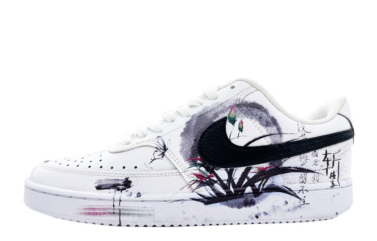 

Кроссовки Nike Court Vision 1 Skateboarding Shoes Men Low-top White, Black, белый