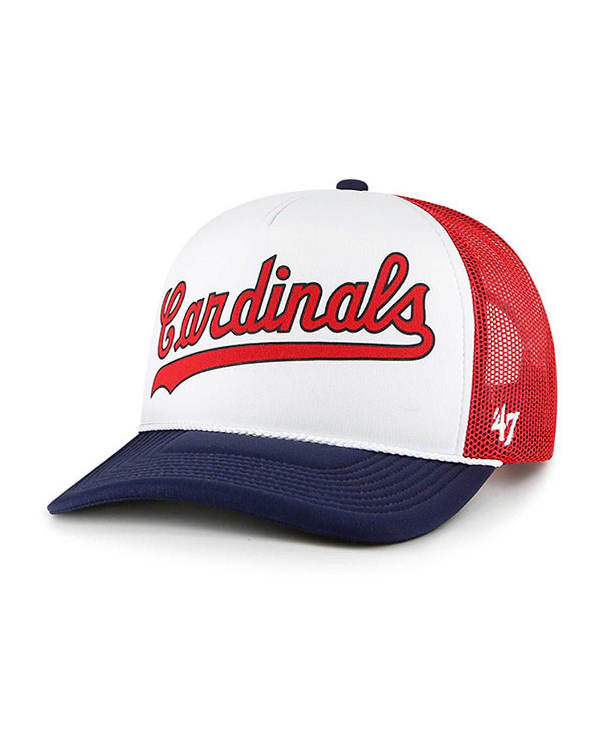 

Мужская белая кепка St. Louis Cardinals из пеноматериала с надписью Trucker Snapback '47 Brand