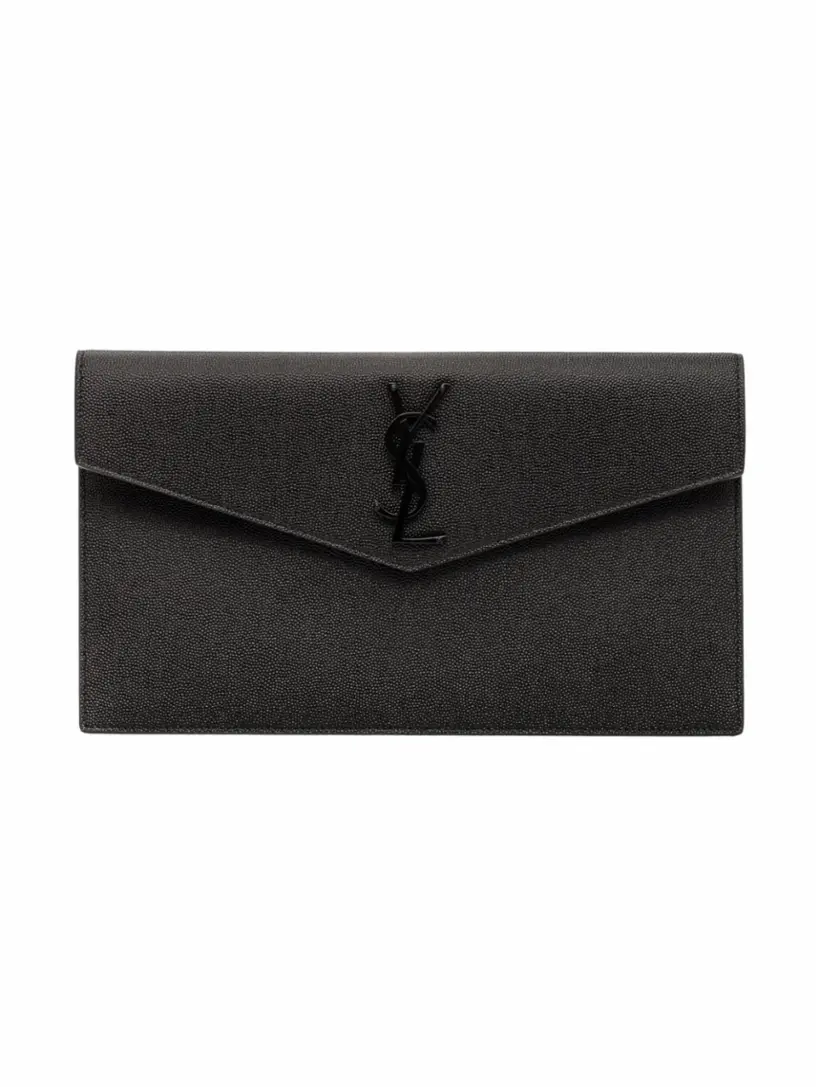 

Кожаный клатч Uptown Saint Laurent, черный