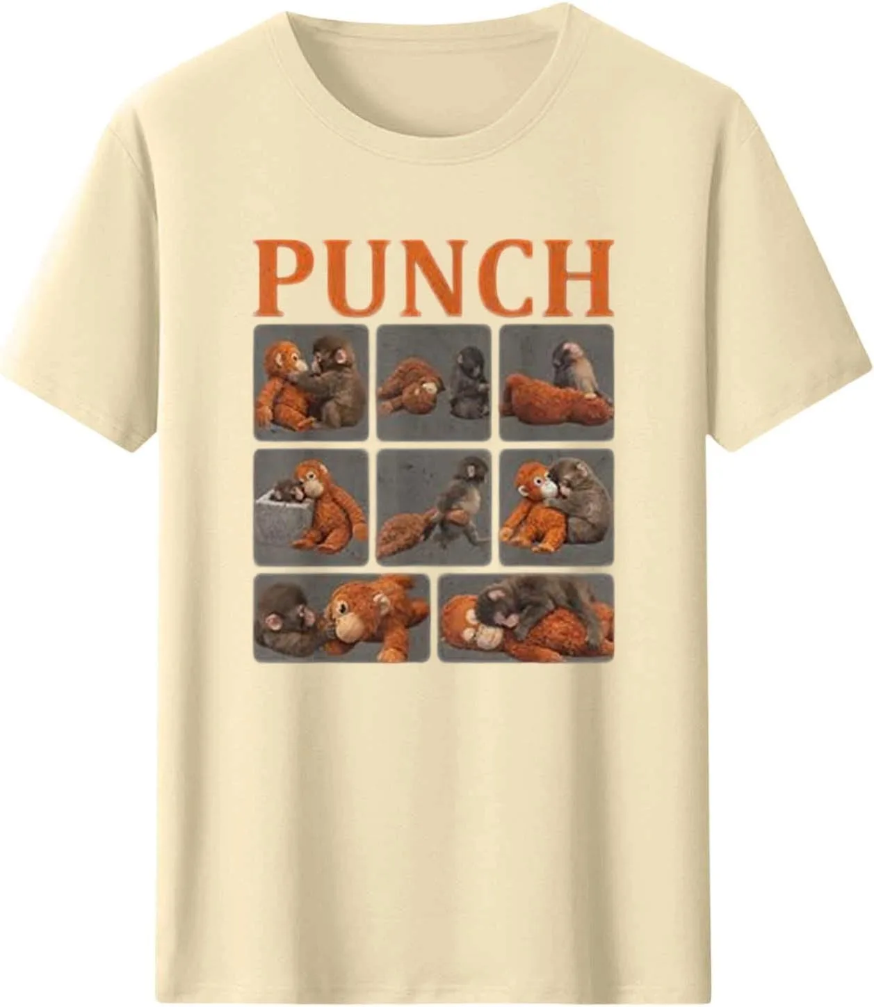 

Футболка с принтом Punch Monkey, короткий рукав, Crew Neck