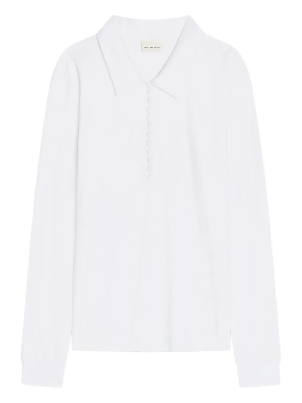 

Рубашка поло с длинными рукавами DRIES VAN NOTEN, белый