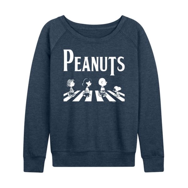 

Женская футболка с длинным рукавом "Peanuts crossing road" из французского флиса Licensed Character, индиго