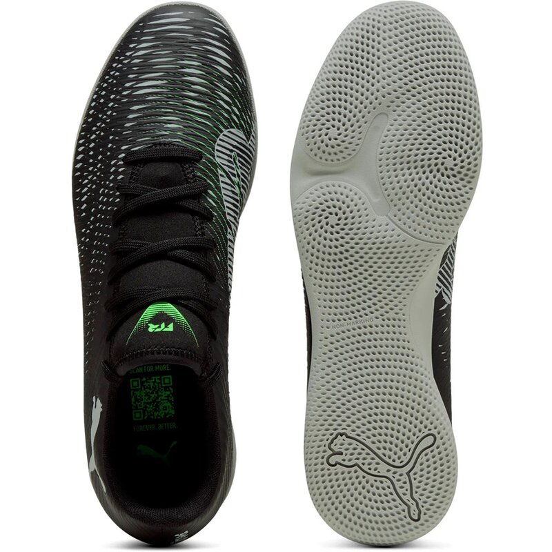 Бутсы для мини-футбола Future 8 Play It Puma, цвет puma black-puma silver-fluo green — фото 2