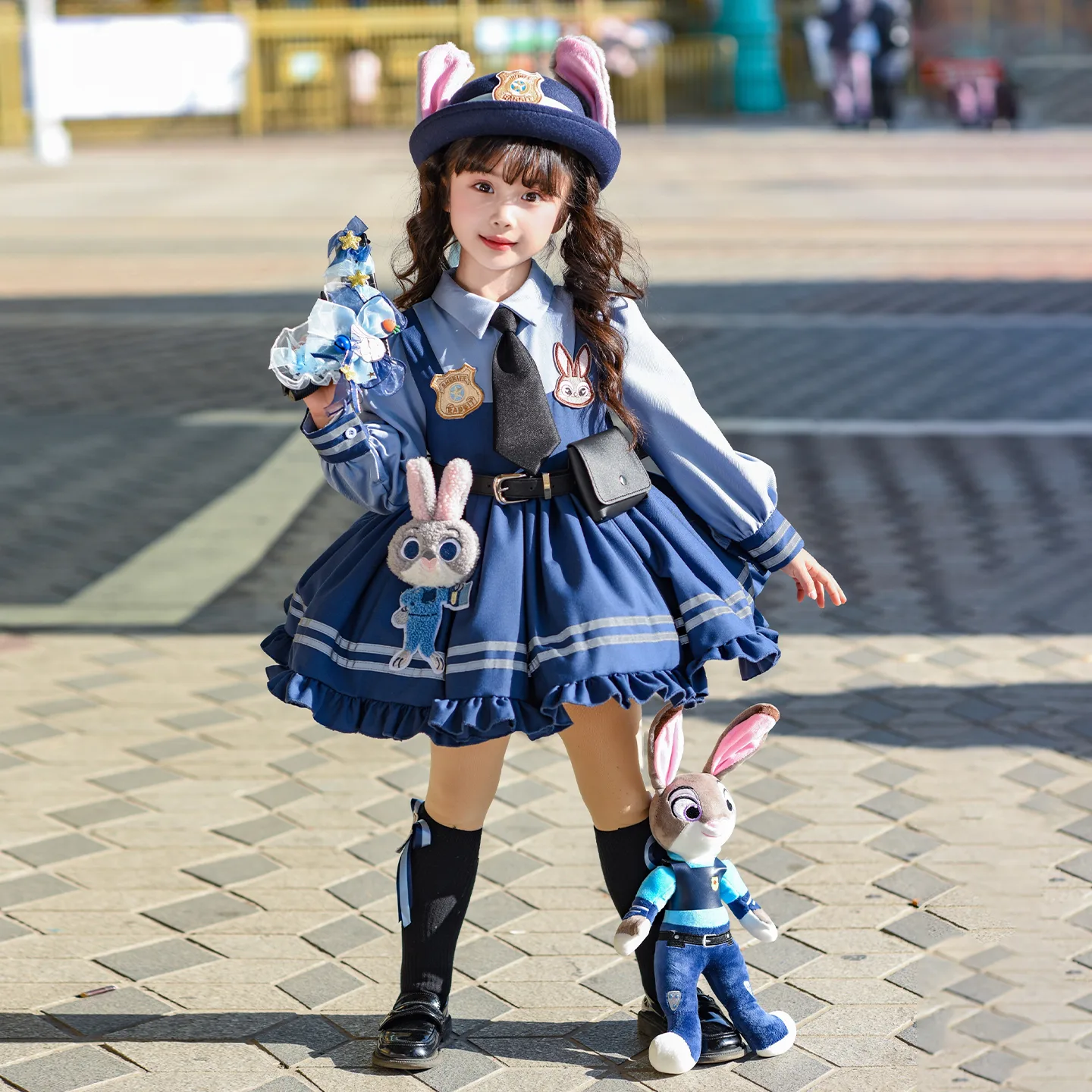 Детский комплект с юбкой для возраста 3-7 лет Disney, синий — фото 4