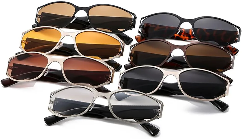 

Ретро овальные солнцезащитные очки для женщин, модные градиентные очки с защитой от УФ-излучения UV400, мужские желтые солнцезащитные очки HVTVTLA, Silver Light Gray