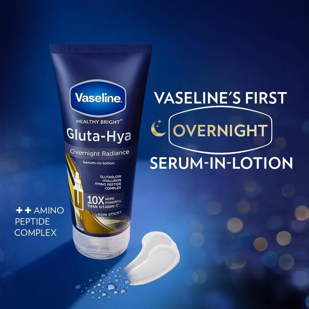 Лосьон для тела Vaseline Gluta-Hya Serum Burst Overnight Radiance Repair, 2 шт., 300 мл — фото 3