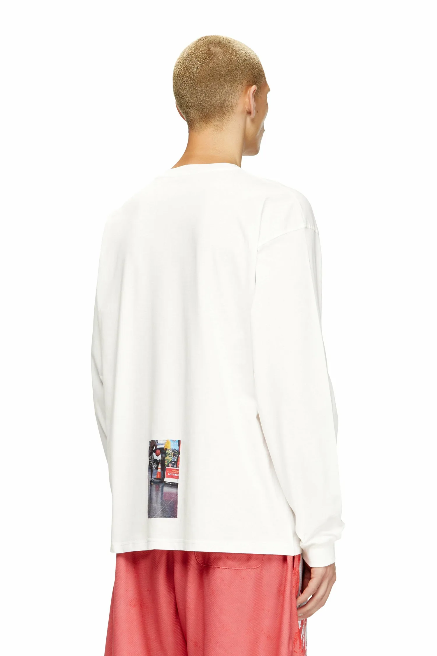 Мужская футболка с длинным рукавом T-BOXT-LS-T5 Diesel, цвет Off White — фото 3