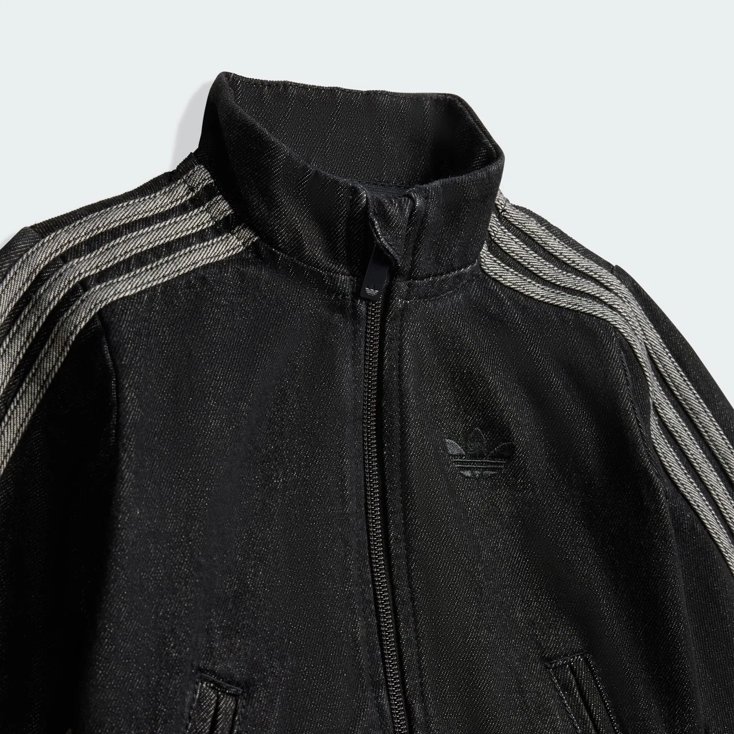 Куртка Adidas Originals Between-Season Firebird из черного денима — фото 4