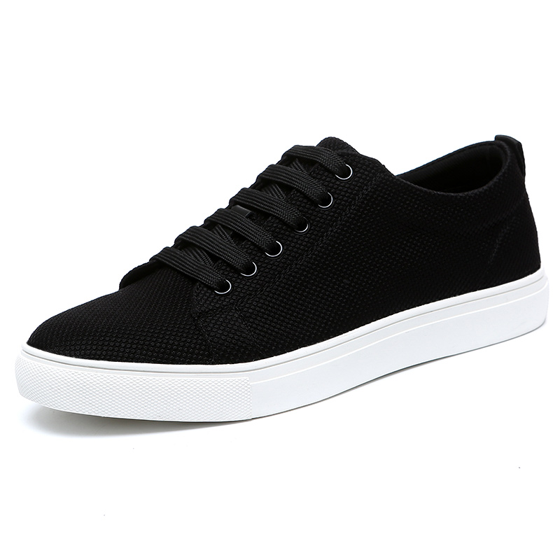 

Devanro Скользоустойчивые дышащие мужские скейтерские кеды с низким верхом на белой подошве, цвет White Base