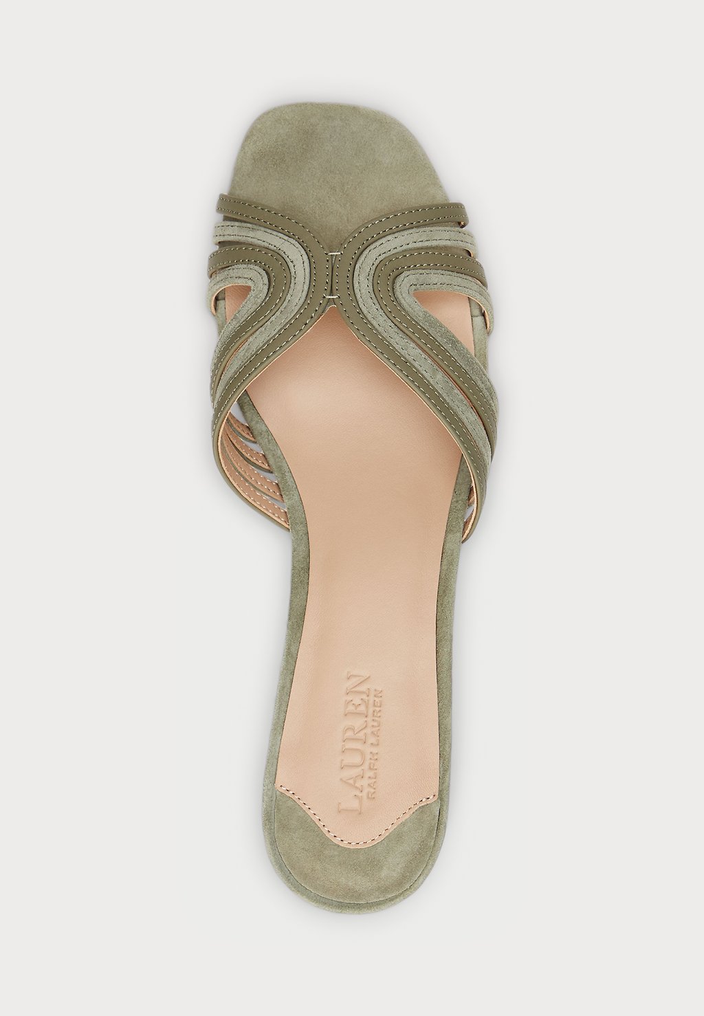 Сандалии SUEDE & LEATHER MULTISTRAP SANDAL Lauren Ralph Lauren, светло-зеленый — фото 4