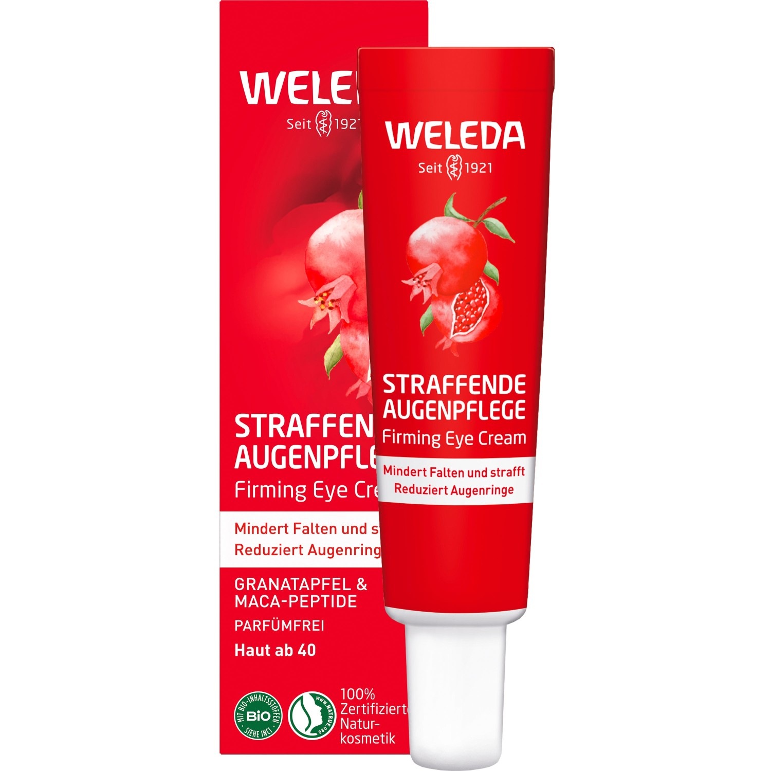 

Крем для лица granatapfel straffende augenpflege granatapfel & maca-peptide Weleda, объем 12 мл