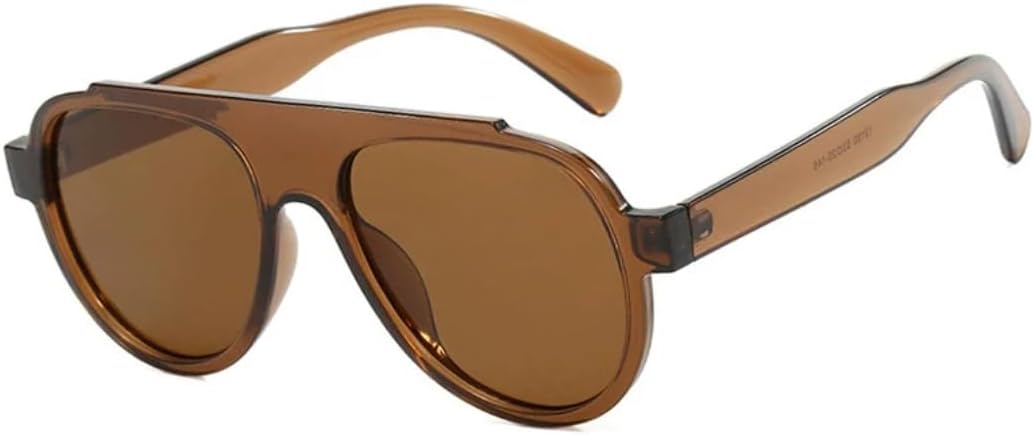 

Винтажные солнцезащитные очки большого размера для женщин и мужчин, роскошные очки-маска с большой оправой, защита от УФ-излучения UV400, винтажные очки для вождения VVTWSSW, Brown Brown