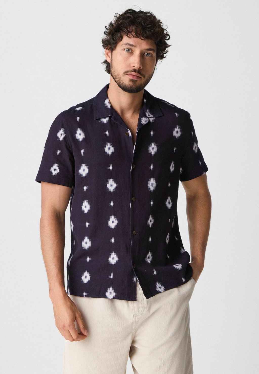 

Рубашка REGULAR FIT - PRINTED SHORT SLEEVE Next, синий