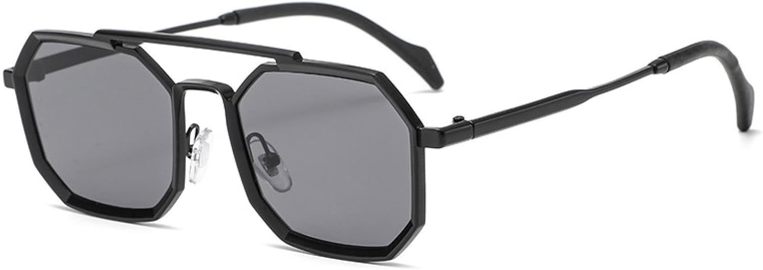 

Женские солнцезащитные очки с двойной перемычкой, металлическая оправа, зеркальные линзы, защита от УФ-излучения UV400; мужские солнцезащитные очки в стиле панк DSVIGF, 08