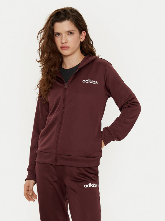 Облегающий спортивный костюм Essentials Linear JD2698 Adidas, красный — фото 3
