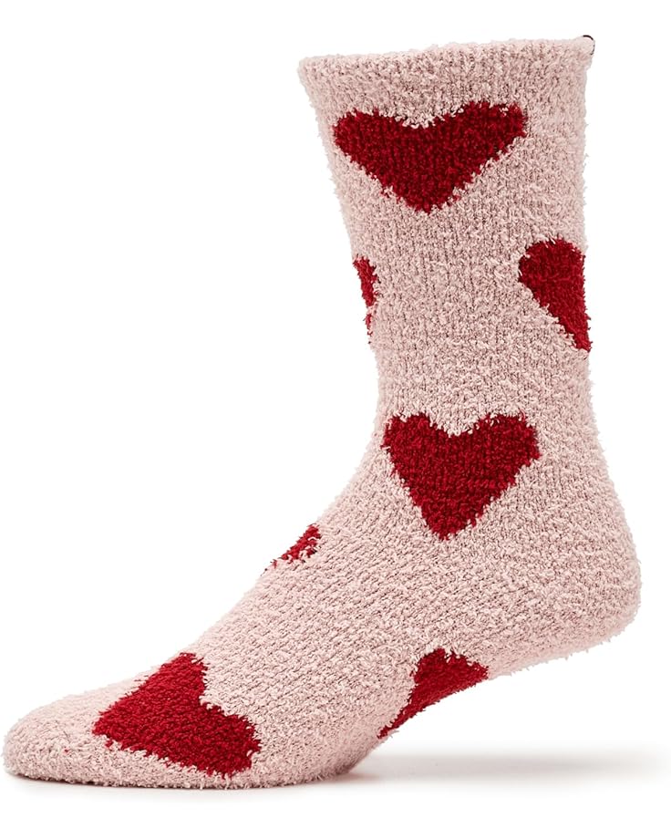 

Женские носки Barefoot Dreams Cozychic Heart Print, Dusty Rose/Cherry