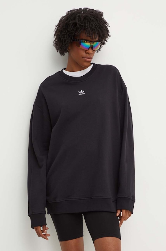 

Хлопковая толстовка Essential Adidas Originals, черный