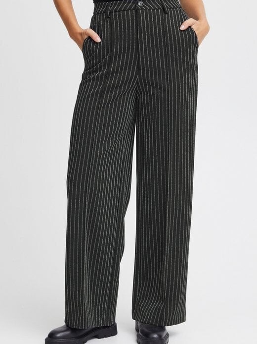 

Брюки из ткани пзкира Pulz Jeans, черный