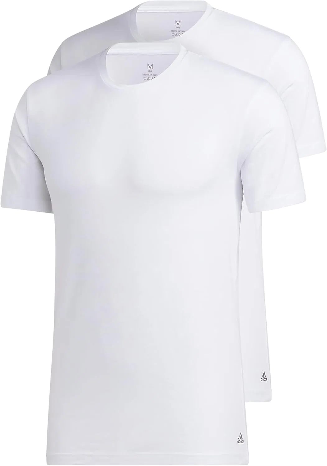 Мужская футболка-поло Adidas Stretch Cotton Crew Neck (2 шт), белый